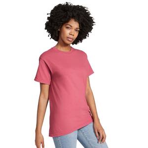 Camiseta de algodón peinado estampada de manga corta con cuello redondo informal - Product Image 2