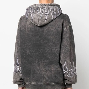 Sweats à capuche délavés surdimensionnés personnalisés 100% sweats à capuche en coton sweats à capuche délavés à la pierre - Product Image 4