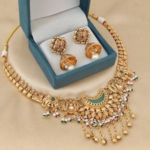 Hermoso Collar Tradicional Indio de Primera Calidad con Hermosos Pendientes para Mujer, Ideal para Ocasiones Festivas, Ropa Étnica - Product Image 2