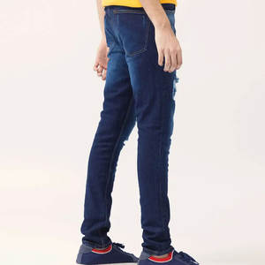 Secado rápido Ligero Ecológico Transpirable Hombres Recto Media cintura Denim Tamaño regular Color único Sombra ligera High Street - Product Image 4