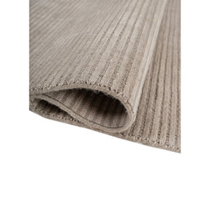 Contour Classic Gray/Silver Gray Hand <b>Loom</b> Wool Silk Solid Color Flat <b>Weave</b> Rectangle Rug 3x5 ft Soft Texture for Home Use Model - Product Image 2