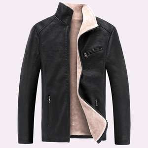 Chaqueta de Cuero de Piel de Oveja para Hombre, Personalizable, de Alta Calidad, Cuello Alto, Impermeable, Invierno, Color Único, Talla, Estilo, Último Modelo ODM - Product Image 1