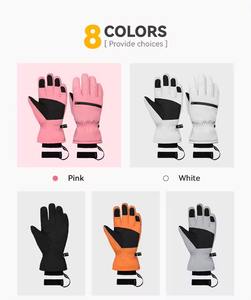 ถุงมือปั่นจักรยานสำหรับผู้ชายกันลมกันน้ำถุงมือสกีวัสดุหนังสำหรับฤดูหนาวอบอุ่นใส่สบาย - Product Image 4