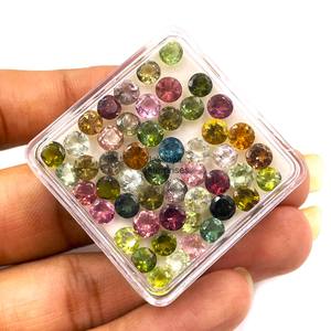 อัญมณีทัวร์มาลีนธรรมชาติ6มม. สำหรับทำเครื่องประดับหินทัวร์มาลีนแบบหลายเหลี่ยมสอบเทียบ - Product Image 5