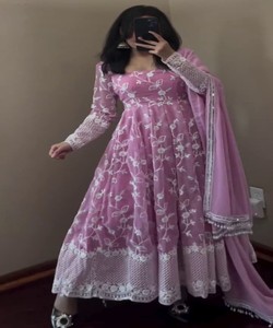 Vestido de fiesta Georgette para Eid con hermoso trabajo de hilo - Product Image 4