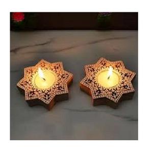 Portavelas de madera respetuoso con el medio ambiente más vendido, portavelas para decoración del hogar, candelabros de mesa para fiesta de boda, candelabro - Product Image 1