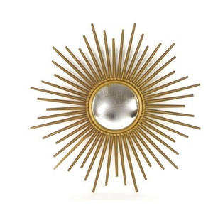 Espejo decorativo de Arte de pared de Metal dorado de lujo moderno contemporáneo diseño geométrico hecho a mano para muebles de sala de estar - Product Image 3