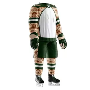 Uniforme de jersey de Hockey sobre hielo, uniforme de diseño colorido personalizado con número y nombre de equipo, sublimación - Product Image 5