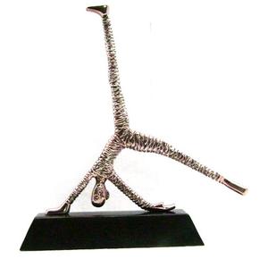 Par artístico SIVING sentado ESTATUA Aluminio Metal Escultura abstracta Estatua Decoración moderna para el hogar Interiores de lujo perfectos y de moda - Product Image 5