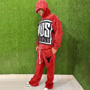 Casual Wear Men Washed Solid 2 1 Tracksuit Printed 100% Cotton Windproof Breathable Eco-Friendly Autumn Use Your Own Logo Cheap - Product Image 2