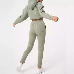 เสื้อฮู้ดสไตล์เกาหลีสำหรับผู้หญิงผ้าฟลีซซับในพิมพ์ลายโลโก้ - Product Image 4