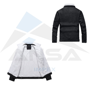 Vestes en jean en gros pour hommes, grande poche, couleur unie, décontractée, belle veste de travail pour hommes, veste en jean - Product Image 6
