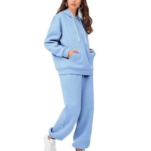 Automne/hiver pantalons à manches longues en plein air Jogging manteau décontracté couleur bloc mode à capuche femmes à capuche femmes survêtement - Product Image 3