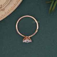 Bague de fiançailles solitaire moderne en or rose 18 carats, diamant de laboratoire taille brillant 0,80 ct, bague de mode pour femme, certifiée GIA