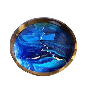 จานเสิร์ฟอาหารถาดโลหะทองแดงสำหรับใส่อาหารหรือขนมที่เสิร์ฟในงานเลี้ยงวันเกิดถาดโลหะดีไซน์ใหม่ล่าสุด - Product Image 2