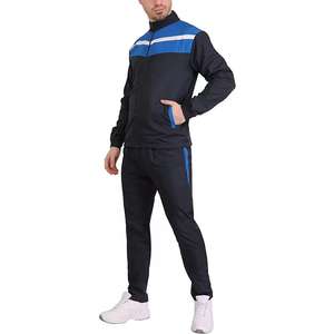 Ensemble pantalon de jogging coupe-vent personnalisé pour hommes en couleurs contrastées costume de sport tissé pour les saisons d'automne - Product Image 4