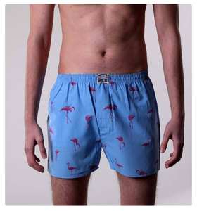 Bóxer geométrico ligero de primera calidad para hombre, cómodo tejido de punto de algodón ecológico, transpirable, ropa de dormir con logotipo personalizado - Product Image 4