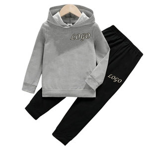 Streetwear de la meilleure qualité pour l'hiver, ensemble de survêtements pour enfants, survêtements en coton vierge avec logo personnalisé, survêtement décontracté de luxe pour enfants - Product Image 3