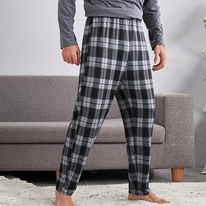 Vêtements de nuit personnalisés pour hommes, imprimé tartan, vente en gros, pantalon de salon à carreaux pour hommes, pantalon de pyjama en bambou à taille élastique - Product Image 3