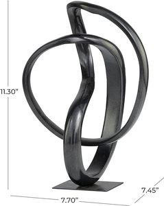 8 "X 7" X 11 "gris foncé aluminium métal géométrique fabriqué à la main multi-fonctionnel nordique décor à la maison Figurine mur décor de noël - Product Image 3