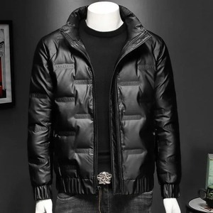 Chaqueta de Invierno para Hombre de Alta Calidad, Relleno de Algodón, Tela de Lona Impermeable, con Capucha, Estilo Coreano Personalizable, de Lujo - Product Image 3