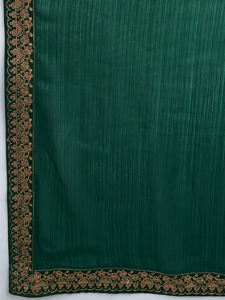 Trendmalls Femmes Mousse En Mousseline De Soie Satin Séquence Parti Travail Saree Non Cousu Blouse Pièce (K1105-Green) pour Été Hiver Mariage - Product Image 6