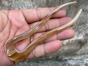 กิ๊บติดผมทำจากเขาควายขัดเงาสำหรับผู้หญิง ไม้จัดแต่งทรงผมจากเขาควาย อุปกรณ์เสริมจากธรรมชาติ - Product Image 2