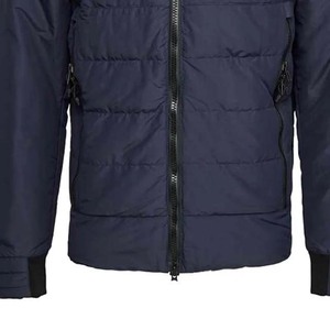 Chaqueta personalizada para hombre, impermeable, informal, a la moda de invierno, elegante, manga larga, con capucha, chaqueta acolchada, poliéster, nailon, color sólido - Product Image 4