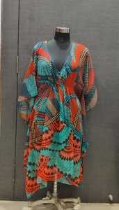 Albornoz Midi Floral de poliéster 100% para mujer, vestido inspirado en Kimono Salwar Kameez, ropa India pakistaní para primavera y verano - Product Image 4