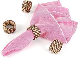 Rond de serviette en macramé de couleur naturelle Design fantastique Prix de gros Porte-serviettes pour la décoration de table Lot de 6 - Product Image 5