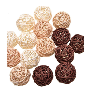 Bolas Decorativas de Ratán Vietnamita Ecológicas y Coloridas, Hechas a Mano, para Decoración Navideña, Variedad de Tamaños y Formas - Product Image 4
