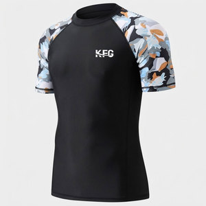 ชุดฝึกซ้อมกีฬาต่อสู้น้ำหนักเบาสำหรับผู้ชาย KASHI FIGHT GEAR เสื้อรัดกล้ามเนื้อแขนสั้น ผลิตจากผ้าโพลีเอสเตอร์/ไนลอน ยืดหยุ่น แห้งเร็ว - Product Image 1