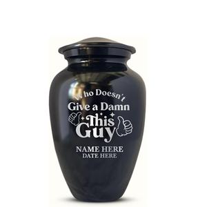 Urna de cremación personalizada extra grande para adultos estilo moderno grabado acabado en aluminio tamaño personalizado para hombres mujeres negro con nombre - Product Image 3