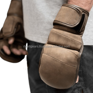 Gants de combat Premium Sanda Shooter en cuir PU, design à paume ouverte, fermeture auto-agrippante pour grappling, sparring, entraînement de boxe, fourniture OEM - Product Image 6