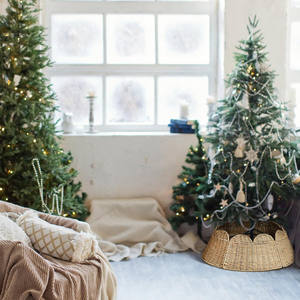 Direct Factory High Quality Seagrass <b>Christmas</b> <b>Tree</b> <b>Skirt</b> Handwoven <b>Wicker</b> Base Cover High Quality OEM ODM Factory Wholesale - Product Image 3