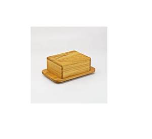 Beurrier en bois avec couvercle Beurrier avec petite taille et forme carrée et au meilleur prix Outils à fromage - Product Image 2