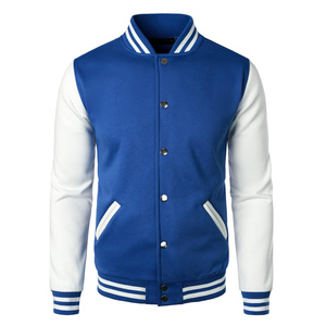 Custom <b>Men's</b> Autumn Plus Size Satin Baseball <b>Jacket</b> Winter <b>Jacket</b> Stand Collar Single Button Printed Embroidered Varsity Design - Product Image 1