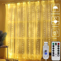 Nouvelle Offre Spéciale : Guirlande Lumineuse LED Intérieure 3x3m avec Télécommande USB, Effet Rideau Long Suspendu