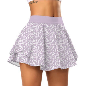 Falda de Pickleball Unisex con Estampado Personalizado, Cintura Alta, Bolsillo para Teléfono, Transpirable, Secado Rápido, para Verano - Product Image 1