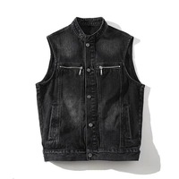 Oem Premium 2025 Nouveau Gilet en jean slim rétro de haute qualité pour hommes Gilet en jean sans manches Gilet en jean décontracté
