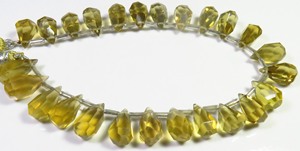 Cuentas Sueltas de Cuarzo Miel Natural, Corte en Forma de Lágrima Facetado, Irregular, 10-13 mm, Hilo de 8 Pulgadas, Grado Superior para la Fabricación de Joyas - Product Image 6