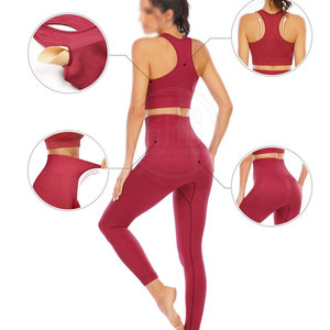 Precio bajo Mujeres Yoga Set Etiqueta privada Transpirable Mujeres Yoga Set Uso al aire libre Mujeres Yoga Set Alta calidad Servicio completo personalizado OEM - Product Image 3