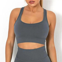 Ensemble short de yoga et de sport taille haute imprimé en polyester/nylon pour femme – Respirant, séchage rapide, avec soutien-gorge de sport et pantalon