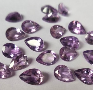 Améthyste rose naturelle coupe poire 5x8mm à facettes en vrac améthyste rose coupe poire pierre précieuse en vrac de qualité supérieure - Product Image 6