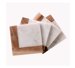 Sous-verre réutilisable fait main écologique de style campagnard en forme d'hexagone Décoration de table et accessoires Tasse à café - Product Image 2