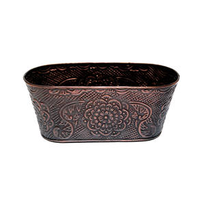 Nouveau dernier Design Floral en relief rond fer jardinière maison et jardin décoratif métal planteur fleur planteur pour jardin - Product Image 3