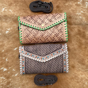 Cartera de mano tallada, funda de teléfono de embrague, elegante, multiusos, de cuero occidental, recién llegado, para mujer, multiusos - Product Image 4