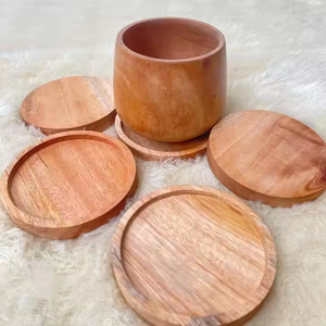 walnut <b>coasters</b> Artistic Wooden <b>Coaster</b> <b>Set</b> for Rustic Modern Homes by crescent crafts - Product Image 4