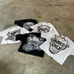 เสื้อยืดคอกลมผ้าเทอร์รี่คอตตอน100% สั้นสำหรับผู้ชายสไตล์คลาสสิกพิมพ์ลายเองสำหรับสวมใส่ในชีวิตประจำวัน - Product Image 5