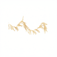 Guirlande de Noël de luxe pour intérieur, style italien, vertes, avec branches scintillantes, en matière synthétique lavable, 175 cm, pour décoration murale festive